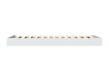 Cadre de lit sans matelas blanc 75x190 cm bois d'ingénierie CZWN36755