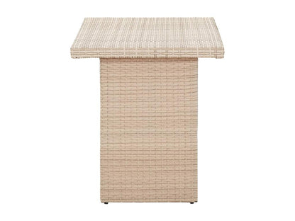 Chicyla Premium - Table de jardin Beige 110x60x74 cm Résine tressée EKJA74525