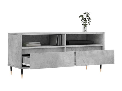 Meuble TV gris béton 100x34.5x44.5 cm bois d'ingénierie SQHT15825