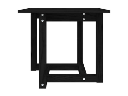 Table basse Noir 50x50x45 Bois massif de pin 2 YLTR71671
