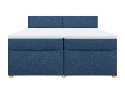 Sommier à Domopure de lit avec matelas Bleu 200x200 cm Tissu OCZB95579