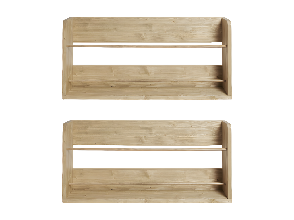 Etagère murale pour chaussures en bois 2 unités en naturel Chicyla YZMH62662