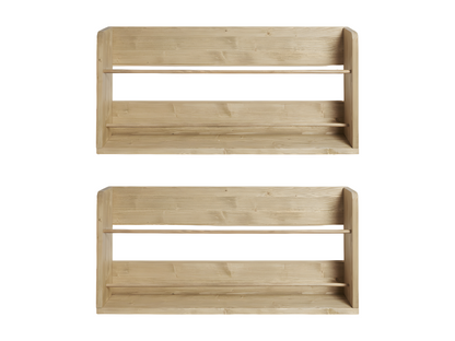 Etagère murale pour chaussures en bois 2 unités en naturel Chicyla YZMH62662