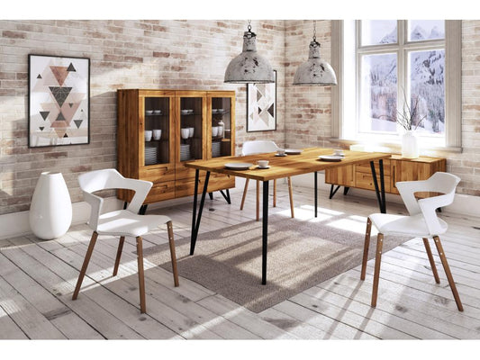 Domopure - Table de salle à manger 80x100 en chêne sauvage huilé naturel ARUL78398