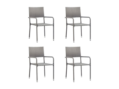 Ensemble à manger de jardin 5 pcs Gris EQGS66476