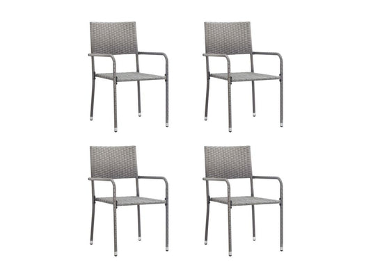 Ensemble à manger de jardin 5 pcs Gris EQGS66476