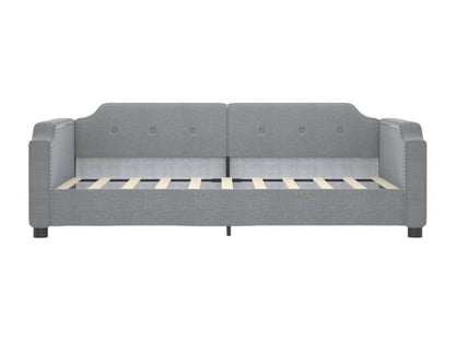 Lit de repos gris clair 90x190 cm tissu SSZC20246