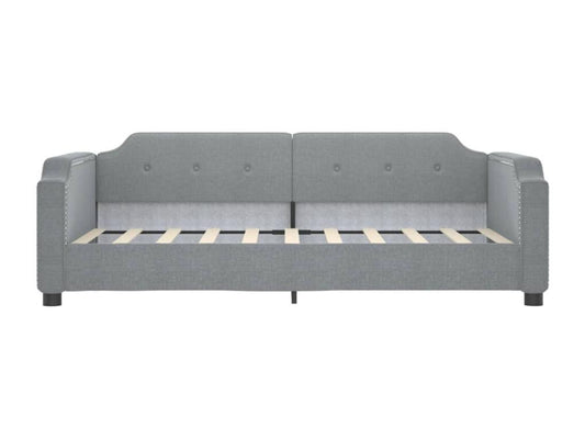 Lit de repos gris clair 90x190 cm tissu SSZC20246