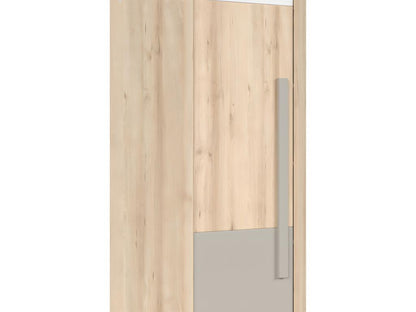 Armoire d'angle 1 porte Chicyla Bois Gris et Blanc EAEU06501