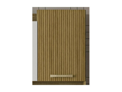 Buffet de Cuisine 4 Portes 1 Tiroir Chêne et Blanc L 73.6 H 175.7 P 36.3 cm LQTG81486