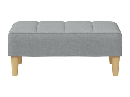 Canapé-lit à 2 places avec repose-pied gris clair tissu EIRE35639