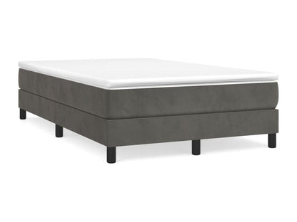 Sommier à Domopure de lit et matelas gris foncé 120x190cm velours OZWZ38141