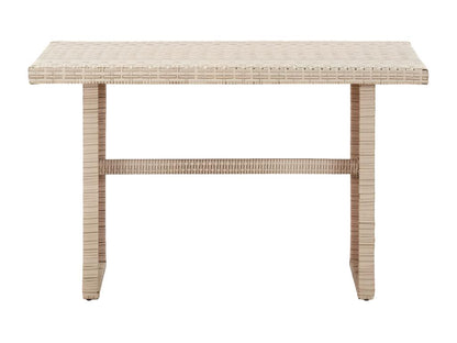 Chicyla Premium - Table de jardin Beige 110x60x74 cm Résine tressée EKJA74525