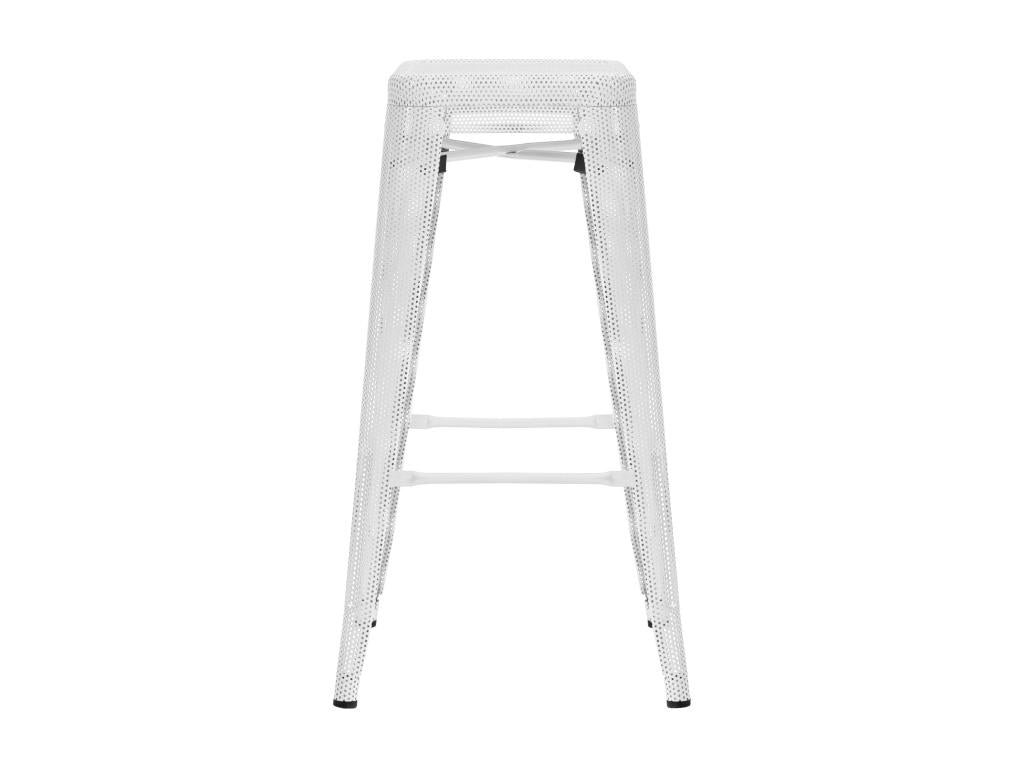 Tabouret de bar avec métal blanche 43x43x77 cm 10 0004868 GJAF22321