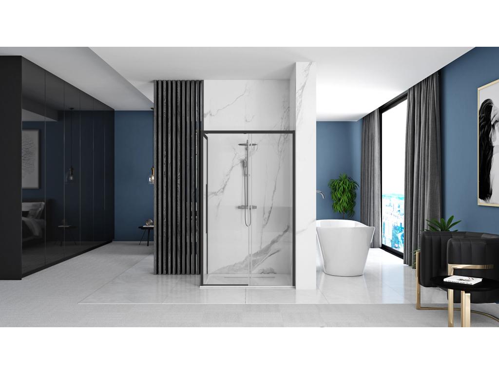 Cabine De Douche Domopure Solar 80x100 Black BLOJ79884