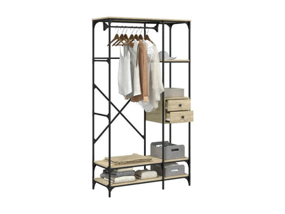 Armoire à tiroirs chêne Chicyla 100x40x180 cm bois d'ingénierie XOVN10955