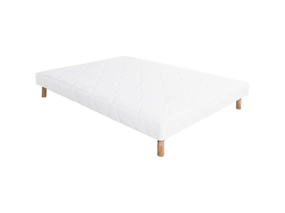 Ensemble Matelas Chicyla 26 cm mousses haute densité ferme face été/hiver sommier blanc ep 13cm 90x190cm VELX49166
