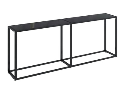 Table console Noir 200x35x75.5 cm Verre trempé ALAZ33174