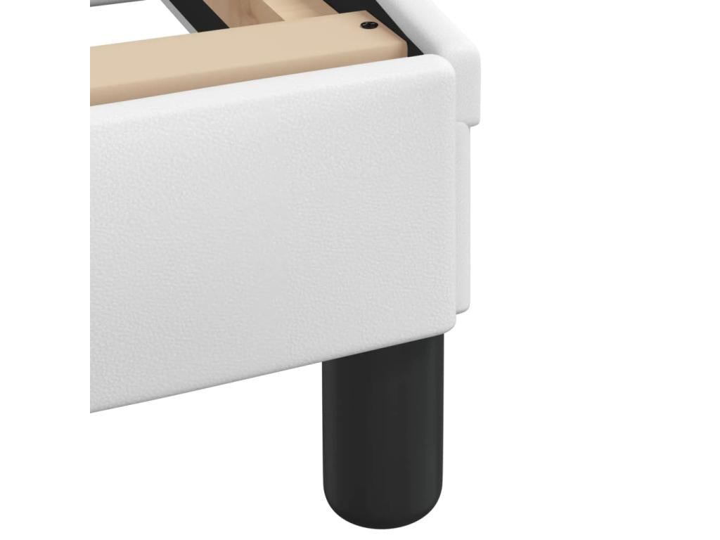 Cadre de lit sans matelas blanc 120x200 cm similicuir ZRZK75688