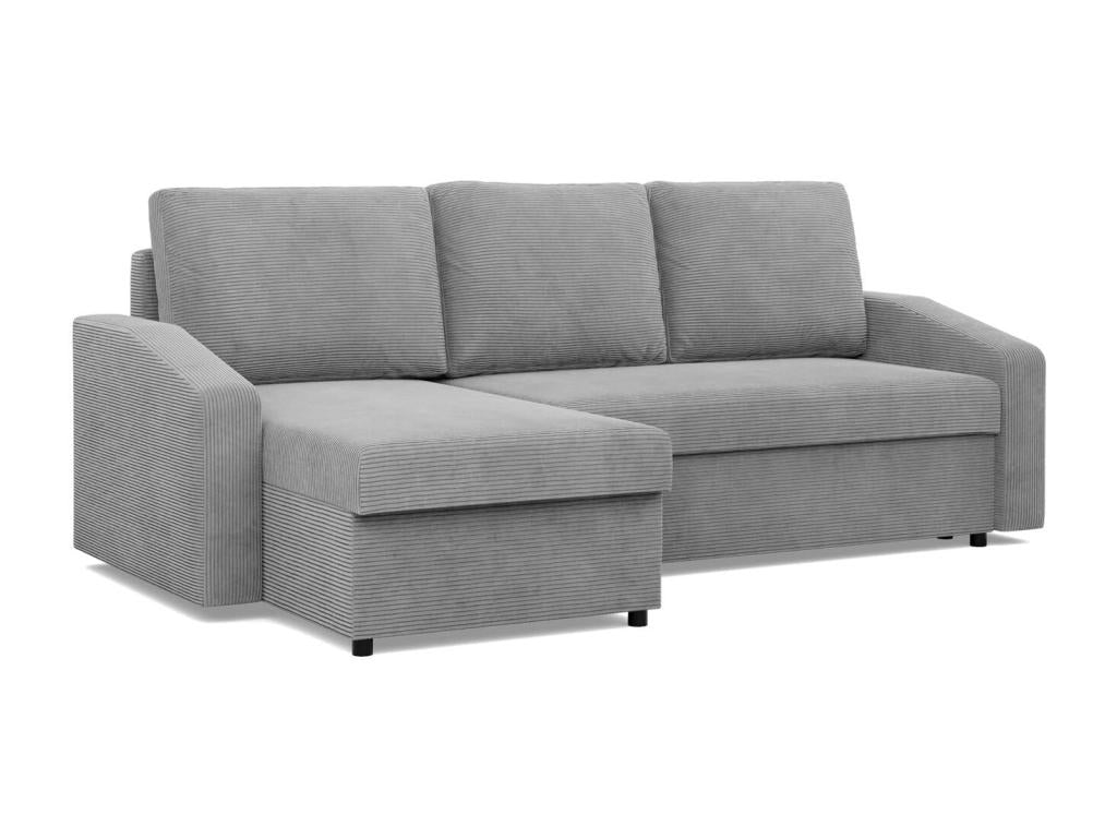 Canapé d'angle avec fonction couchage Corde - Gris QVSJ11447