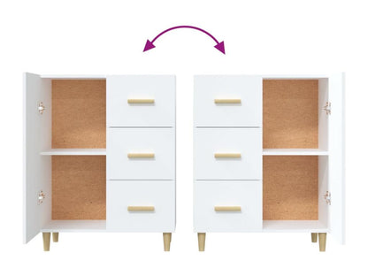 Buffet blanc 69.5x34x90 cm bois d'ingénierie QKYO55391