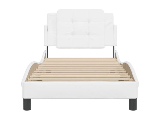 Cadre de lit avec tête de lit Blanc 100x200 cm Similicuir XNUV74554