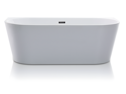 Baignoire semi îlot - 255L - 180x75x58 cm - Blanche - Acrylique - Chicyla PYWI26159