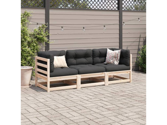 Salon de jardin 3 pcs bois de pin massif ENNB31779