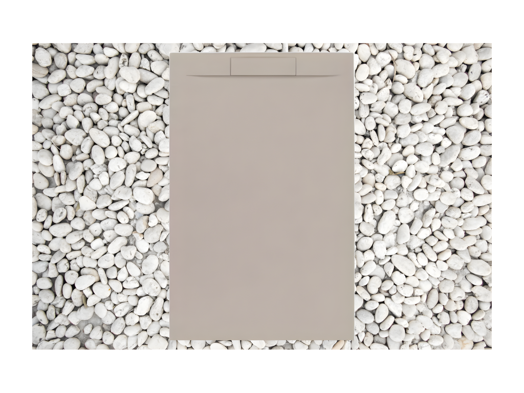 Receveur de Douche 80x90 cm Chicyla RAL 1001 Ligne Chicyla PLUS En Résine et Poudre de Marbre Avec Grille Latérale EN RÉSINE DE MARBRE FYSQ13615