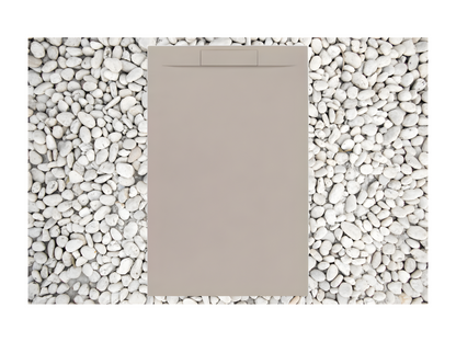 Receveur de Douche 80x90 cm Chicyla RAL 1001 Ligne Chicyla PLUS En Résine et Poudre de Marbre Avec Grille Latérale EN RÉSINE DE MARBRE FYSQ13615