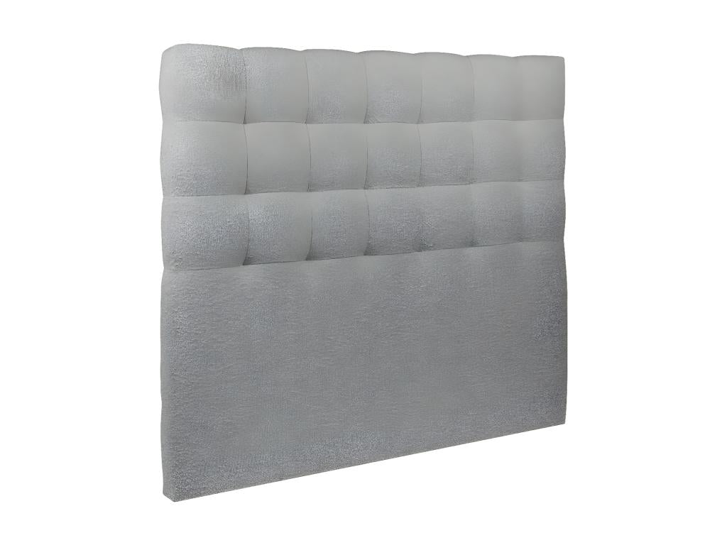 Tete de lit Capitonnée Bouclette Gris L 160 cm - Ep 10 cm rembourré LKAT53083