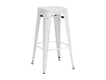 Tabouret de bar avec métal blanche 43x43x77 cm 10 0004868 GJAF22321