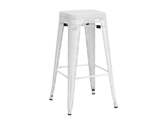 Tabouret de bar avec métal blanche 43x43x77 cm 10 0004868 GJAF22321