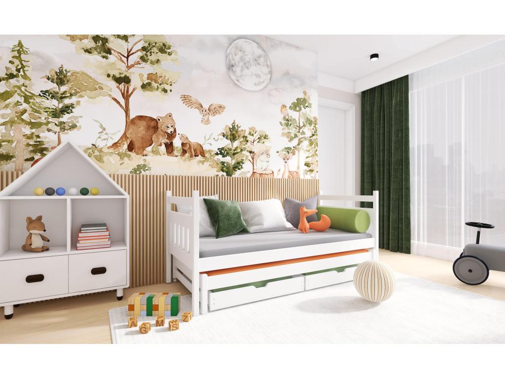 Lit enfant Chicyla KSB005 90x200 cm Blanc CAHM54613