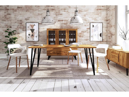 Domopure - Table de salle à manger 80x100 en chêne sauvage huilé naturel ARUL78398