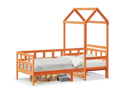 Lit de jour avec toit sans matelas 80x200 cm bois massif SYJG76397