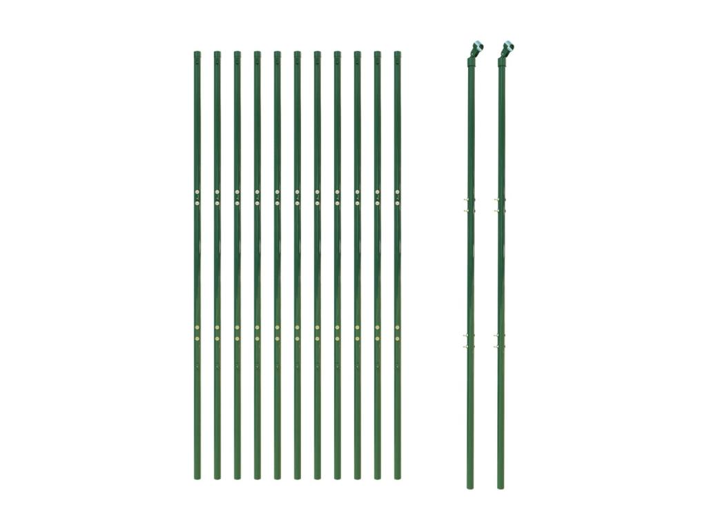 Clôture en mailles de chaîne vert 1.4x25 m FXDS73753