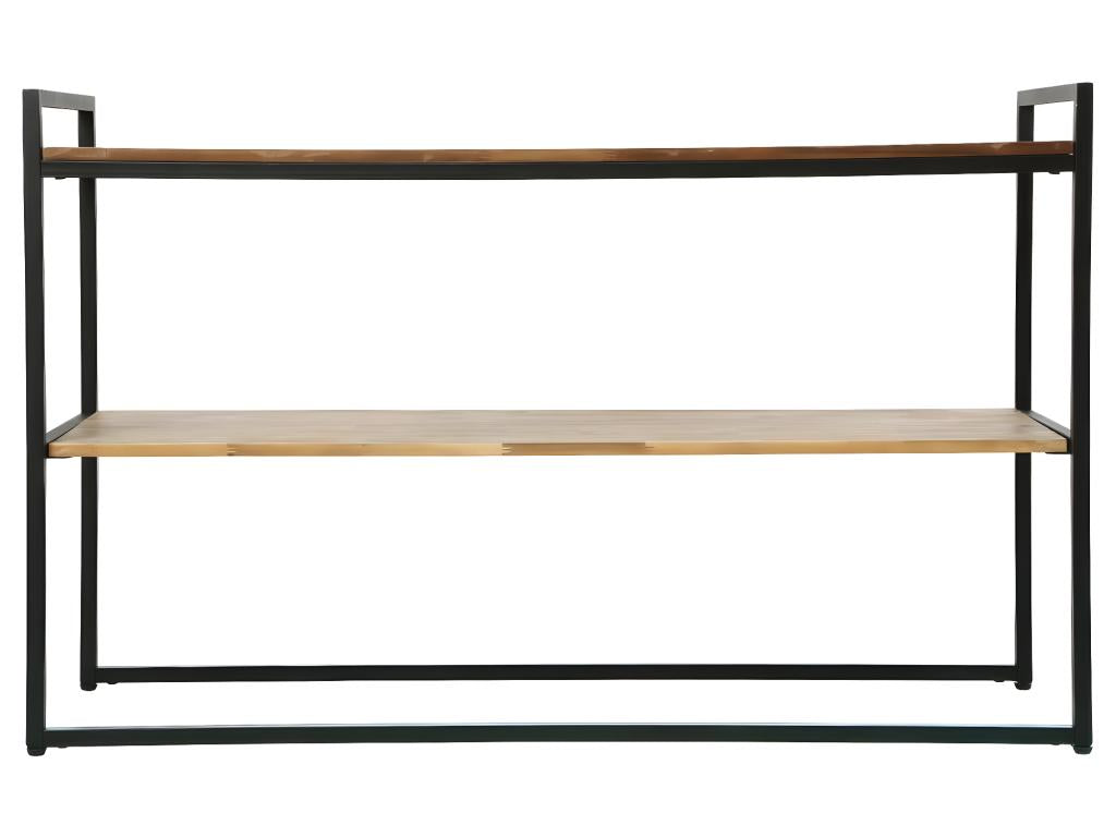 Meuble Console en Bois d'Domopure et Métal Noir H 75 cm QOYG11445