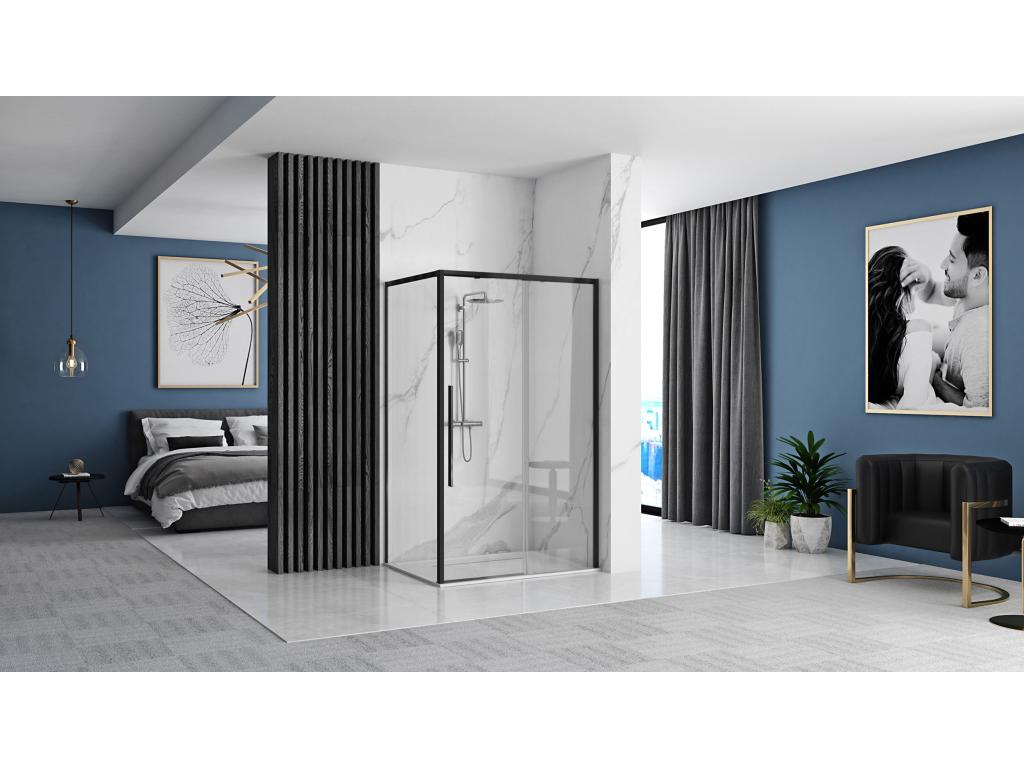Cabine De Douche Domopure Solar 80x100 Black BLOJ79884