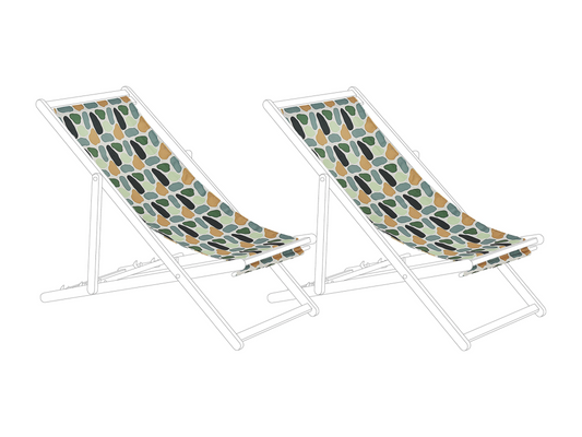 Tissu de remplacement pour chaise longue Chicyla Set de 2 MultiCouleure XOSF31780