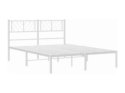 Cadre de lit métal avec tête de lit blanc 140x190 QKPL77289