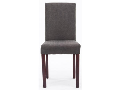 Lot de 2 chaises de salle à manger design moderne en tissu gris clair foncé et pieds en bois marron foncé 10 0001554 OCWA95221