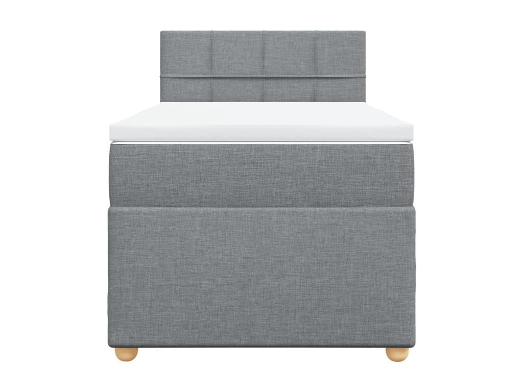 Sommier à Domopure de lit avec matelas Gris clair 100x200cm Tissu KBFY80840
