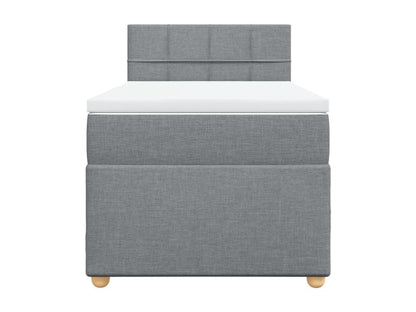 Sommier à Domopure de lit avec matelas Gris clair 100x200cm Tissu KBFY80840