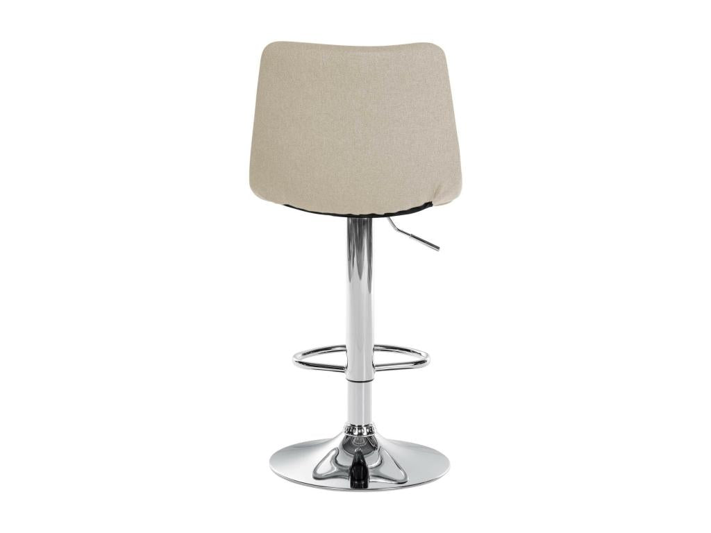 Tabouret de bar - Tissu / Métal - Crème - Domopure NWYZ42931