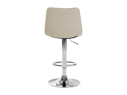 Tabouret de bar - Tissu / Métal - Crème - Domopure NWYZ42931