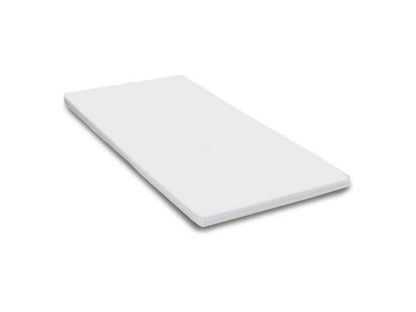 Lit enfant avec barrière de sécurité amovible blanc et vert Domopure-Matelas mousse-80x140 CIRE59282