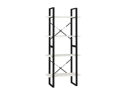 Bibliothèque à 4 niveaux Blanc 60x30x140 Bois de pin massif RHKK18025