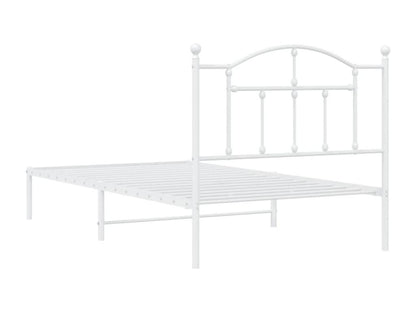 Cadre de lit métal avec tête de lit blanc 100x190 CRWE38703