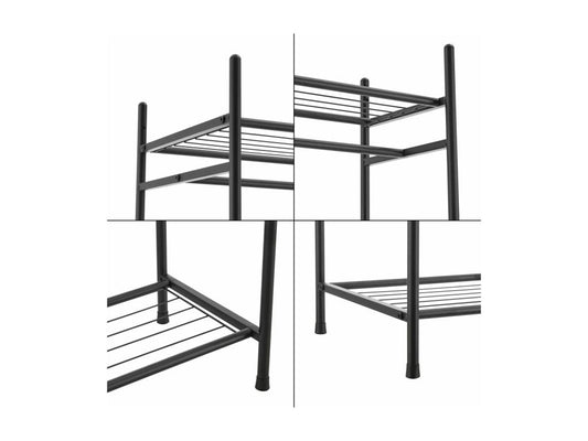 Garde-robe avec étagères meuble noire 80x40x150 cm 03 0008150 PIUY56385